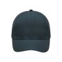 6 Panel Polyester Peach Cap iron-grey one size