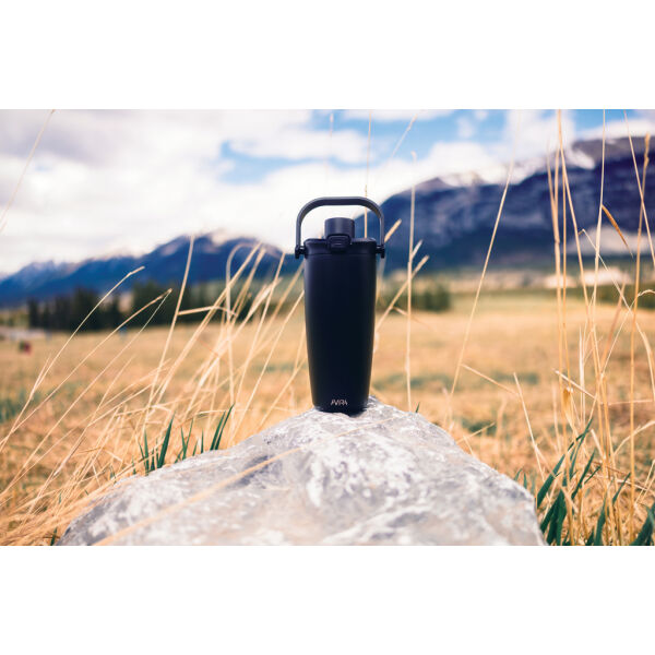 Avira Ayala RCS R-RVS duosip afsluitbare crossbody tumbler, zwart Avira Ayala RCS R-RVS duosip afsluitbare crossbody tumbler, zwart