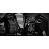 Urban waterbestendige fiets rugzak, zwart, grijs