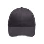 6 Panel Brushed Sandwich Cap carbon/light-grey one size