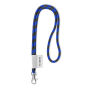 Polyester 2-kleurige koord-lanyard met full color label