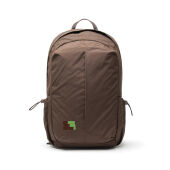 KENTO URBAN RCS  recycled nylon 15,6 inch rugzak met voorvak, bruin