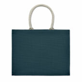 AURA - Jute tas met katoenen hengsels - Blauw