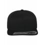 6 panel pet Fitted Snapback BLACK One Size