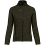 Heather damesvest met rits Dark Khaki Melange 3XL
