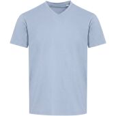 Balfour 200 g/m² unisex OCS organisch T-shirt met korte mouwen en V-hals - Mistblauw - 3XS
