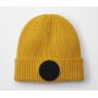 CIRCULAR FASHION PATCH BEANIE, MUSTARD/BLACK, One size, BEECHFIELD