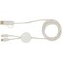 Citala 5-in-1 150 cm datasynchronisatie- en 27 W snellaadkabel van gerecycled plastic - Wit