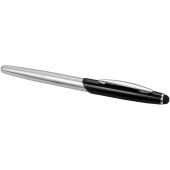 Geneva pennenset stylus balpen en rollerbalpen (blauwe inkt) - Zilver/Zwart