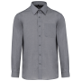 Overhemd in onderhoudsvriendelijk polykatoen-popeline heren Marl Storm Grey 6XL