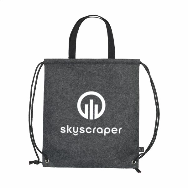 GRS RPET Felt PromoBag Plus backpack - dark grey GRS RPET Felt PromoBag Plus backpack - dark grey