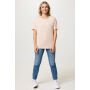 IQONIQ Yala dames lichtgewicht gerecycled katoen t-shirt, peach nectar (L)