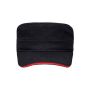 Military Sandwich Cap black/red