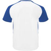 Bugatti unisex sportshirt met korte mouwen - Wit/Koningsblauw - 2XL