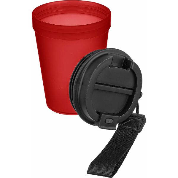 PP Reisbeker Lush 350 ml rood PP Reisbeker Lush 350 ml rood