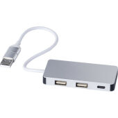 Aluminium USB hub Layton zwart