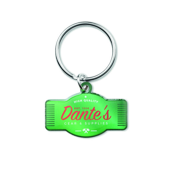 RVS sleutelhanger met een full color doming RVS sleutelhanger met een full color doming