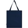 Madras draagtas van 140 g/m² GRS gerecycled katoen met 12L - Marineblauw