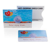 Anti-skimming beschermkaart met actieve stoorzender chip, wit