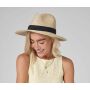 STRAW FEDORA, NATURAL/BLACK, M, BEECHFIELD