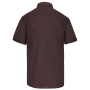 Overhemd in onderhoudsvriendelijk polykatoen-popeline korte mouwen heren Brown 4XL