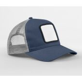 APPLIQUÉ PATCH 5 PANEL TRUCKER, SLATE BLUE/LIGHT GREY, One size, BEECHFIELD