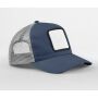APPLIQUÉ PATCH 5 PANEL TRUCKER, SLATE BLUE/LIGHT GREY, One size, BEECHFIELD
