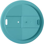 Americano® Espresso Eco 250 ml gerecyclede beker met knoeibestendig deksel - Zwart/Aquablauw