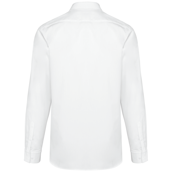 Oxford Pinpoint-Herrenhemd mit langen Ärmeln White S Oxford Pinpoint-Herrenhemd mit langen Ärmeln White S
