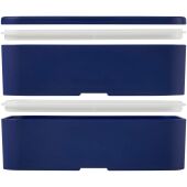 MIYO POP dubbellaagse lunchtrommel van 700+700 ml - Blauw MIYO POP dubbellaagse lunchtrommel van 700+700 ml - Blauw