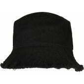 Bob met rafelrand BLACK One Size