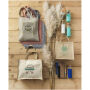 Chennai jute draagtas 16L - Naturel/Navy