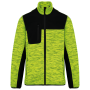 Gerecycled herenjasje in polytricot Fluorescent Yellow Melange / Black 5XL