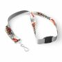 Polyester keycord met gesublimeerde satijnen overlay
