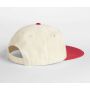 CONTRAST FLAT PEAK 6 PANEL CAP, NATURAL/RED, One size, BEECHFIELD