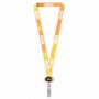 Polyester sublimatie lanyard met ovale badge reel met logo