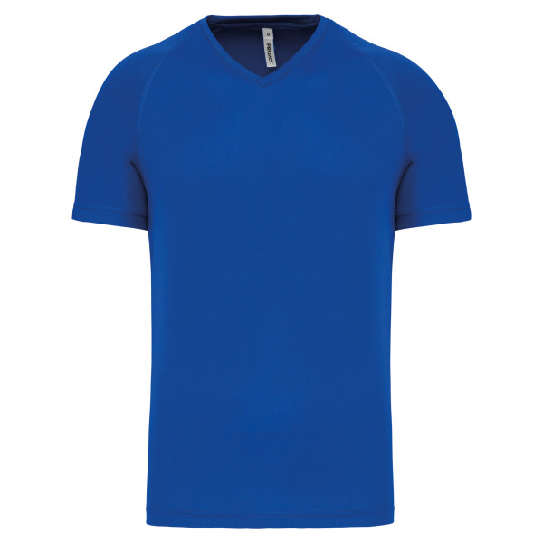 Heren-sport-t-shirt V-hals Sporty Royal Blue XXL