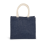 Shopper van jutecanvas - middelgroot model Midnight Blue One Size