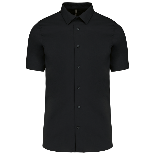 Heren stretch overhemd korte mouwen
