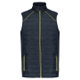 Bodywarmer Day To Day in twee stoffen Navy / Fluorescent Yellow 4XL Bodywarmer Day To Day in twee stoffen Navy / Fluorescent Yellow 4XL