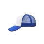 5 Panel Polyester Mesh Cap white/royal one size