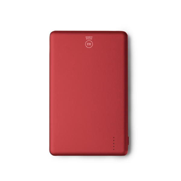 TERIUM Powerbank 5000 mAh met draadloze oplaadfunctie - rood TERIUM Powerbank 5000 mAh met draadloze oplaadfunctie - rood