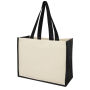 Varai 320 g/m² canvas en jute boodschappentas 23L - Zwart