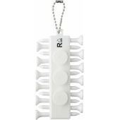 Gerecycled ABS golf tee-set Aveline wit