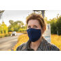 Herbruikbaar 2 laags katoenen gezichtsmasker, donkerblauw