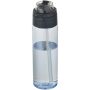 Theron 700 ml RCS-waterfles van gerecycled plastic met een deksel met dubbele functie en een uitklapbaar rietje - Hale blauw Theron 700 ml RCS-waterfles van gerecycled plastic met een deksel met dubbele functie en een uitklapbaar rietje - Hale blauw