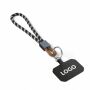 Sleutelhanger & telefoonhouder met koord met leren uiteinde Sleutelhanger & telefoonhouder met koord met leren uiteinde