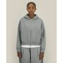 Fronter - Oversized rits hoodie in een gerecycled katoen blend - Misty Grey (XS)
