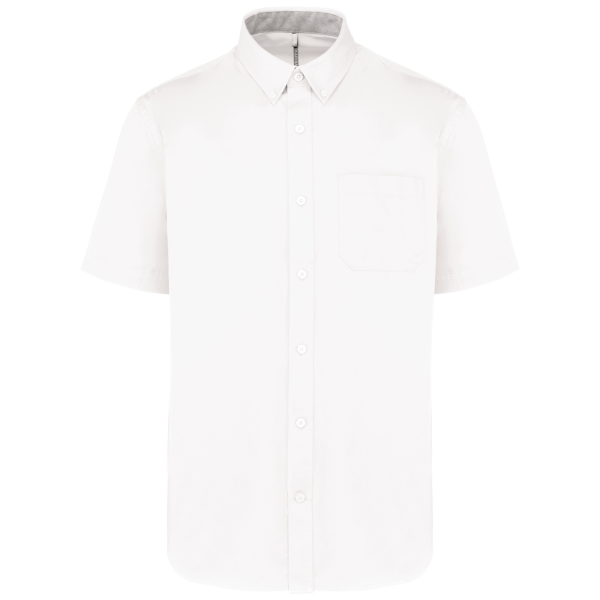 Katoenen herenoverhemd met korte mouwen 
