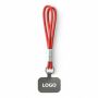 Sleutelhanger & telefoonhouder met koord met leren uiteinde.